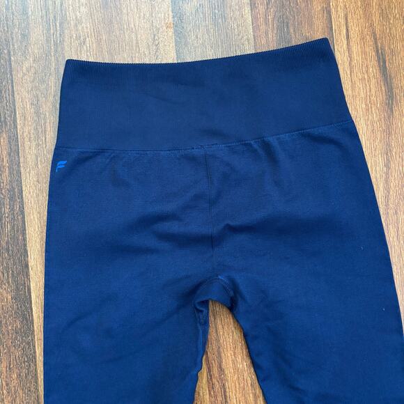 Fabletics High Waisted Seamless Abyss/ Chill Blue Check Legging - Size M - Picture 7 of 7